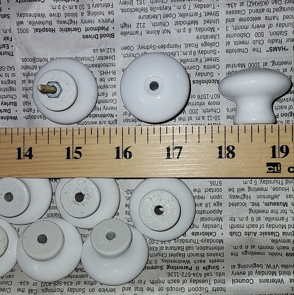🟢Vintage White Drawer Knobs Bundle of 10 - Picture 4 of 7
